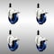 Service Caster 4 Inch 316SS Solid Poly Swivel 1 Inch Expanding Stem Caster Set Lock Brake SCC-SS316TTLEX20S414-SPUS-1-4 - alternate 2